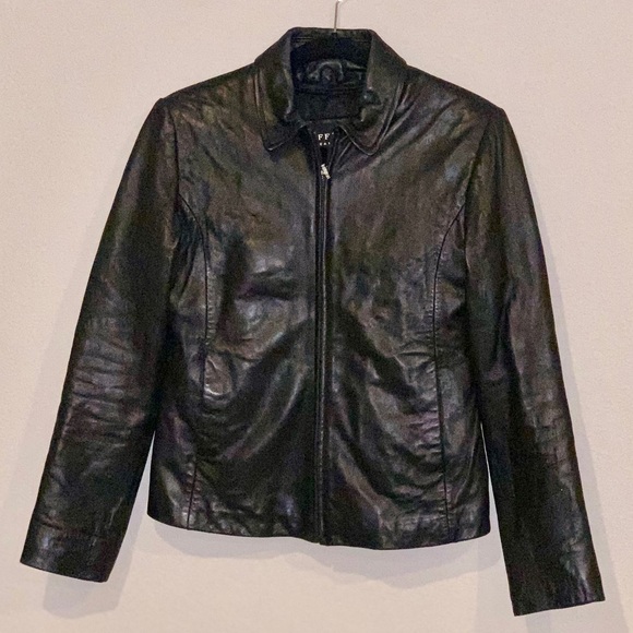 Women’s Raffaelo Soft Leather Zip Up Jacket - Picture 1 of 6